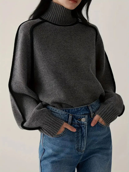 Half Turtleneck Knitted Sweater
