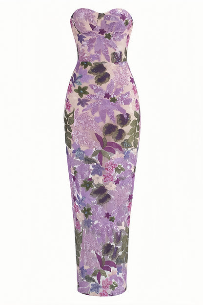 Rinia Sequin Maxi Dress-purple
