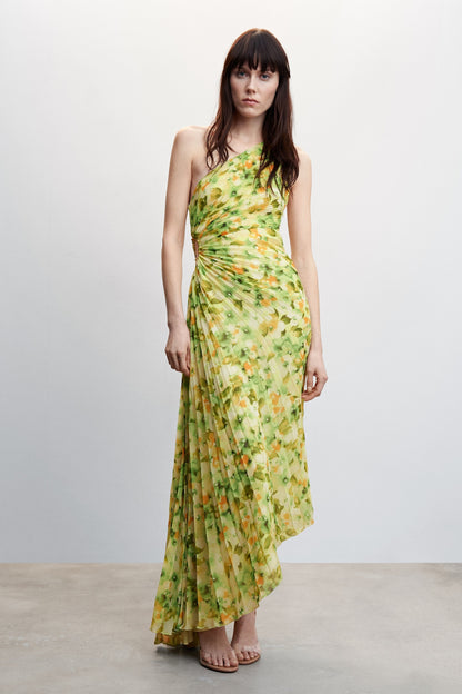 Riva Printed One Shoulder Maxi Dress