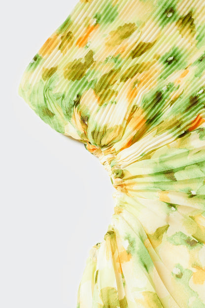 Riva Printed One Shoulder Maxi Dress
