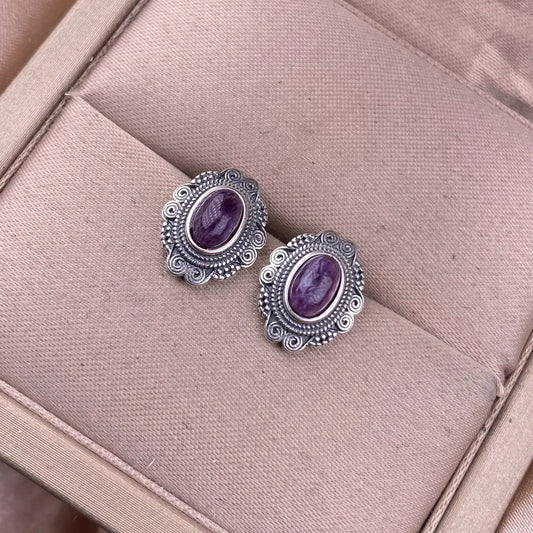 Vintage Amethyst Earrings