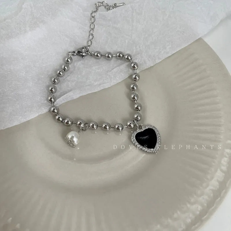 Vintage Black Heart Charm