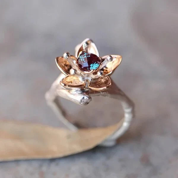 Zirconia Flower Ring