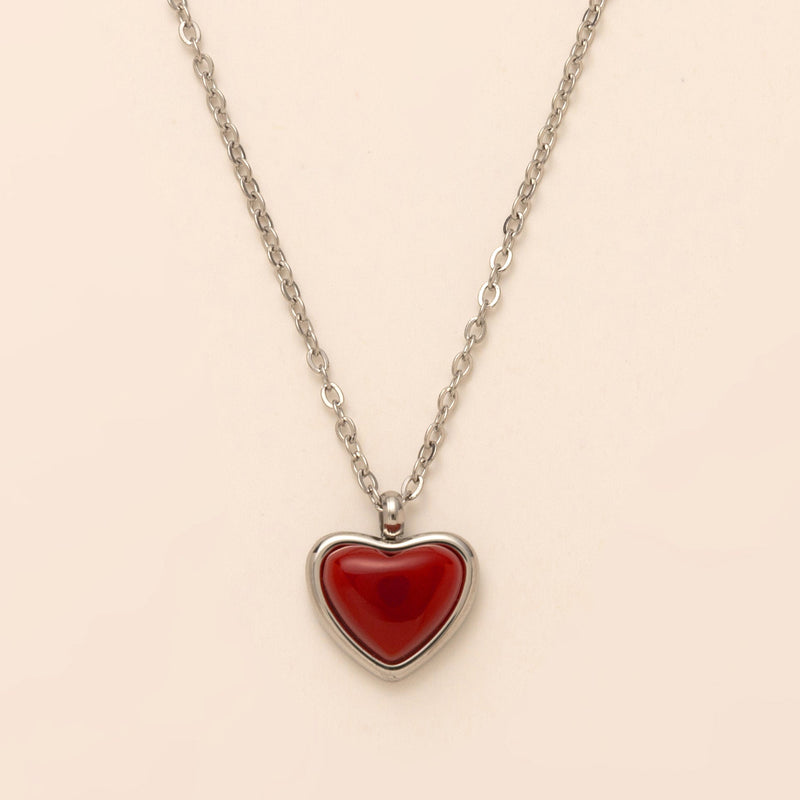 Classic Red Heart Necklace