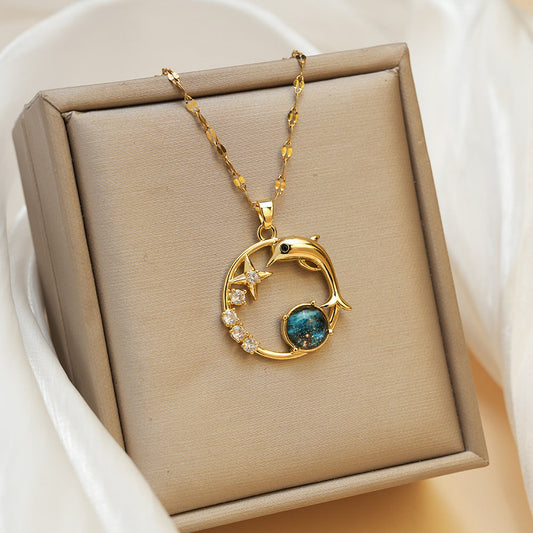 Celestial Blue Stone Necklace
