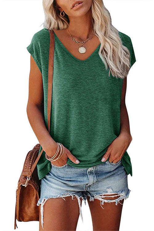 V Neck Short Sleeve T-shirt