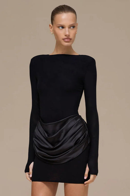 Color Ruched Bodycon Dress