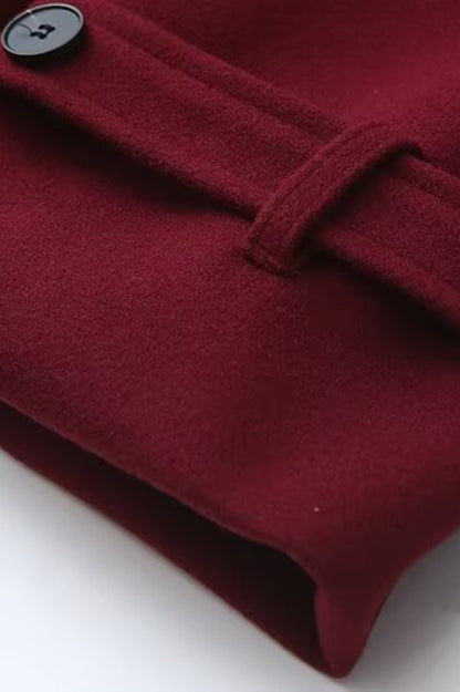 Waisted Lapel Wool Overcoat