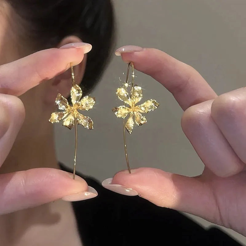 Golden Flower Earrings