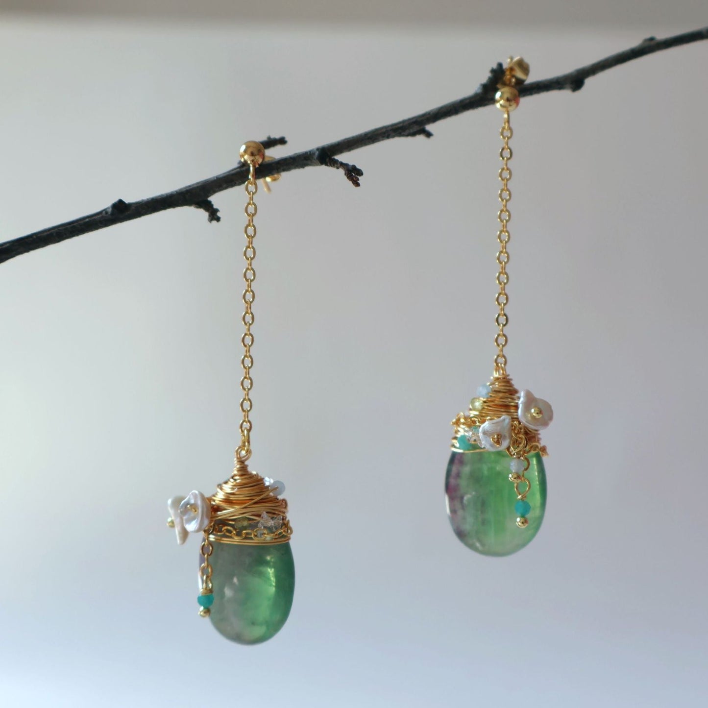 Jade Drop Earrings