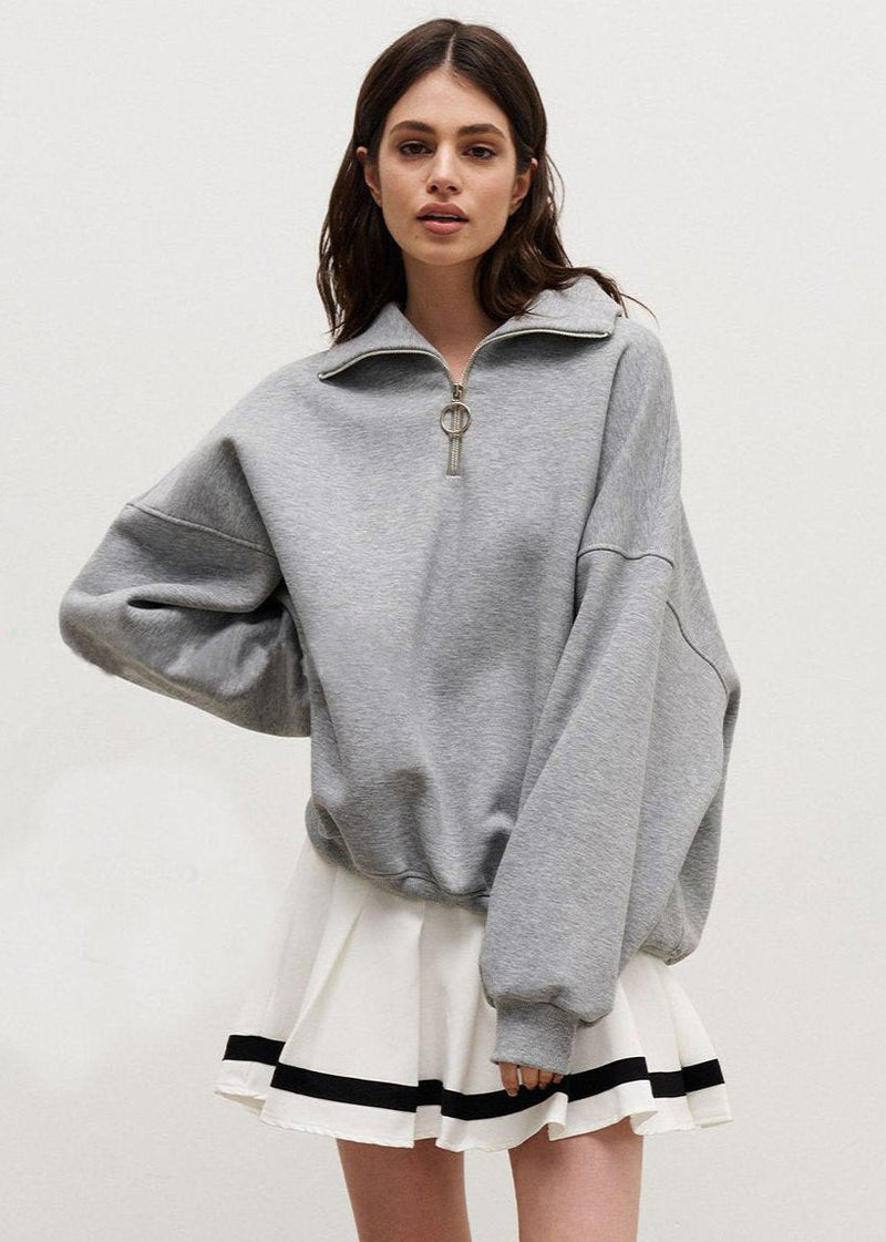 Zip-up Navy Sweater