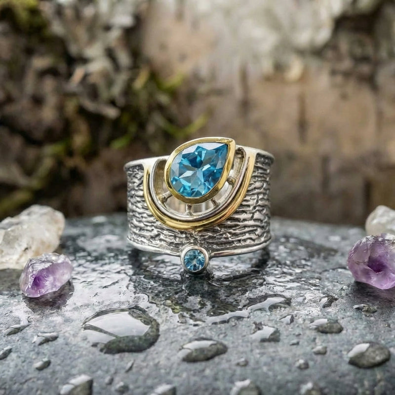 Elegant Blue Topaz Ring