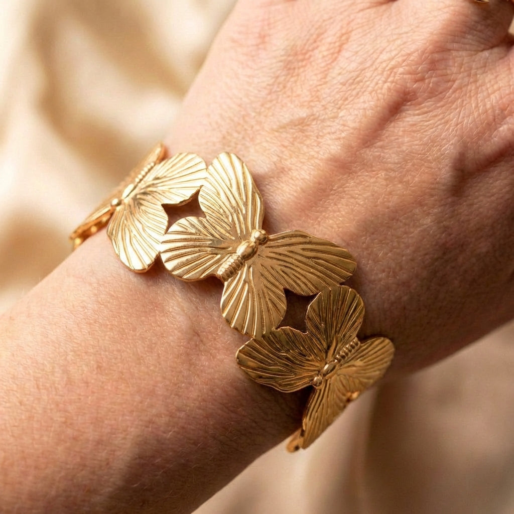 Vintage Butterfly Cuff Bracelet