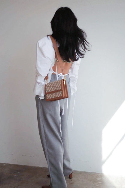 Cutout Back Blouse