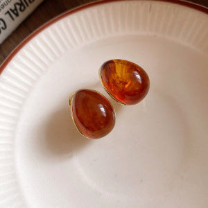 Amber Stud Earrings