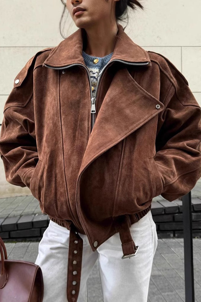 Loose Fit Brown Coat