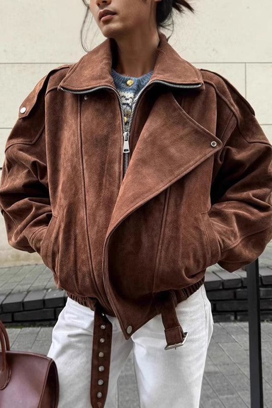 Loose Fit Brown Coat
