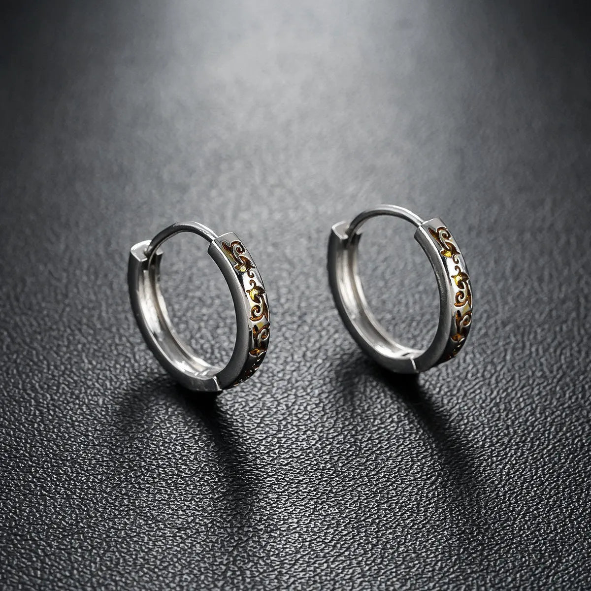 Classic Ornate Hoop Earrings