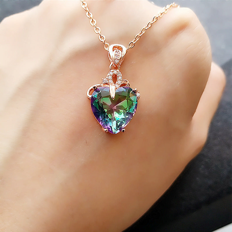 Mystic Topaz Heart Necklace