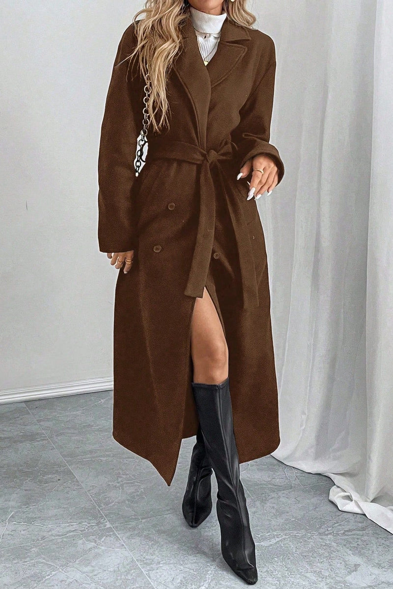 Double-faced Wool Loose Mid-length Overcoat