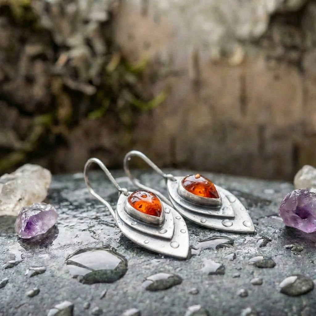 Vintage Silver Color Dangle Earrings