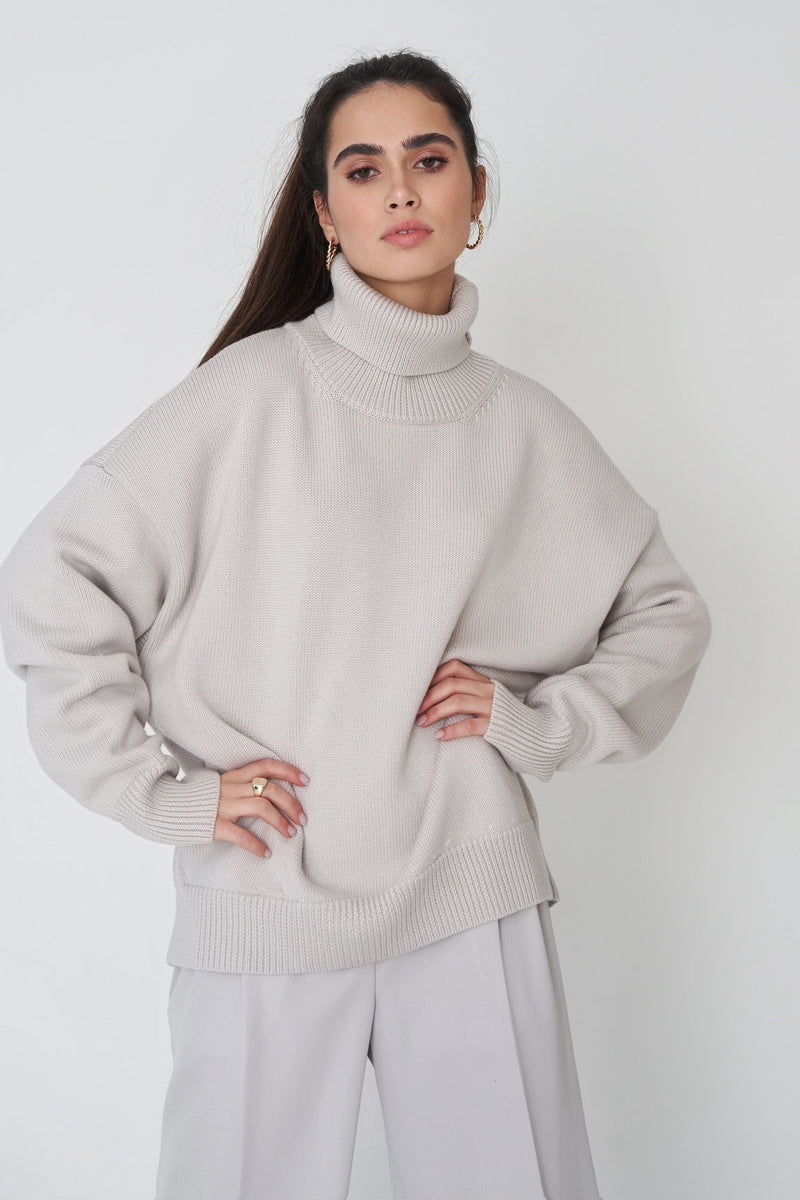 Basic Knit Turtleneck Sweater
