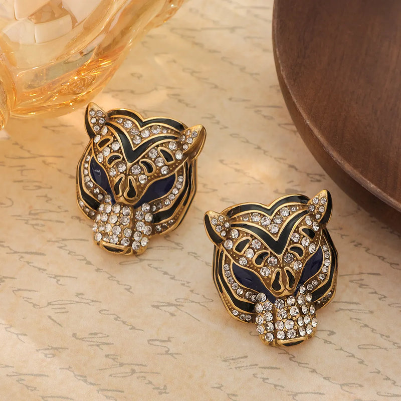 Statement Tiger Earrings