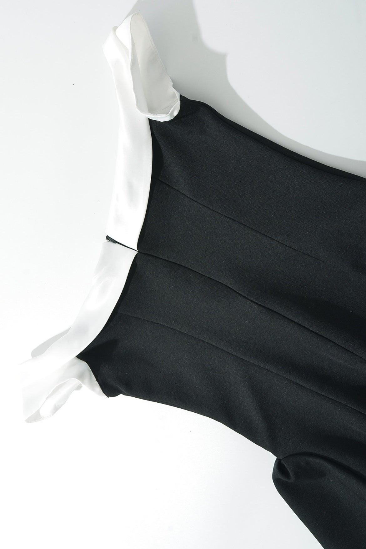 Color Block Ruffle Off Shoulder Mini Dress