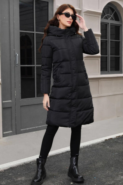 Hooded Longline Puffer Coat