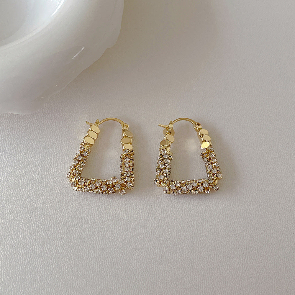 Elegant Crystal Hoop Earrings