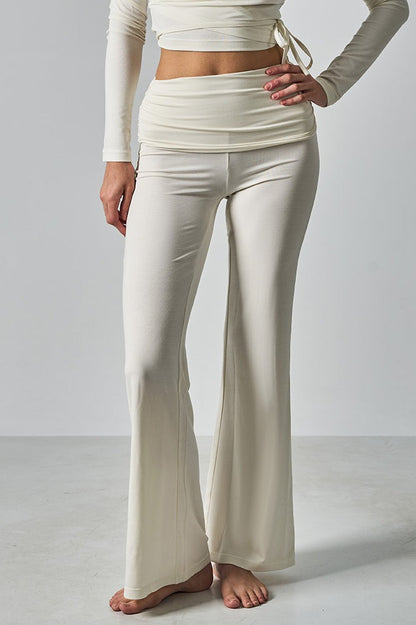 Fitted Foldover Soft Pants