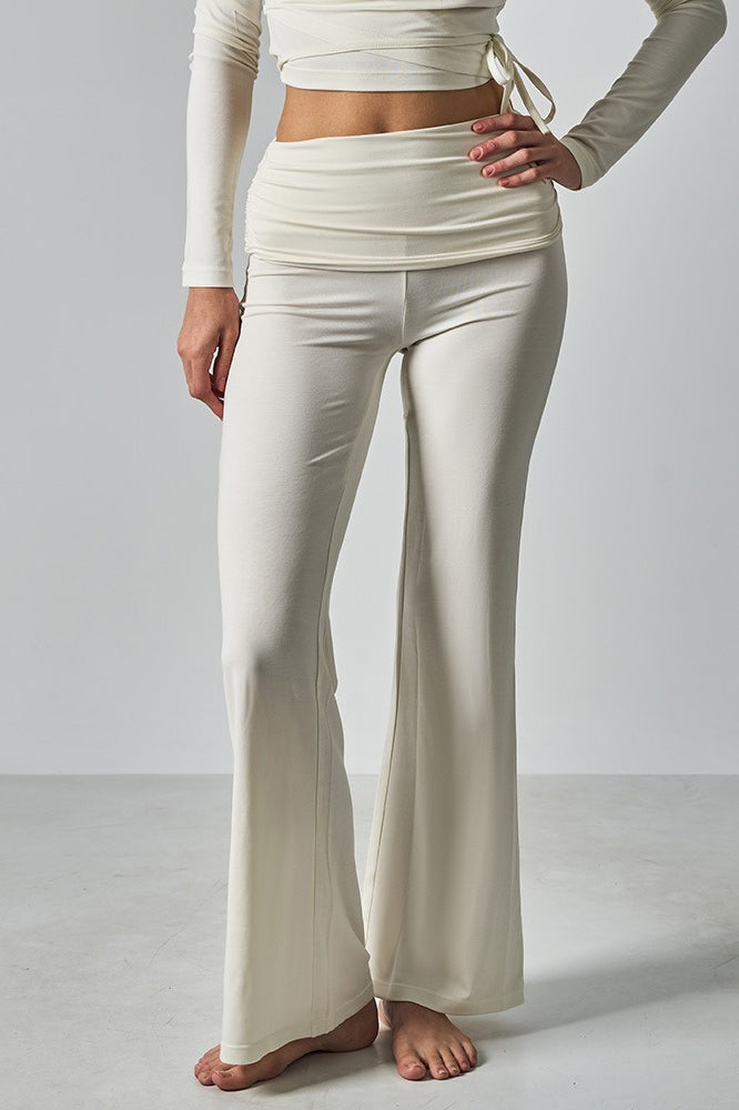 Fitted Foldover Soft Pants