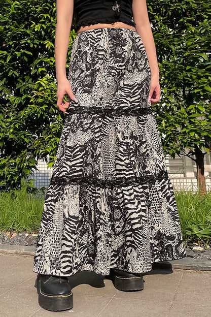 Flowy Tiered Maxi Skirt