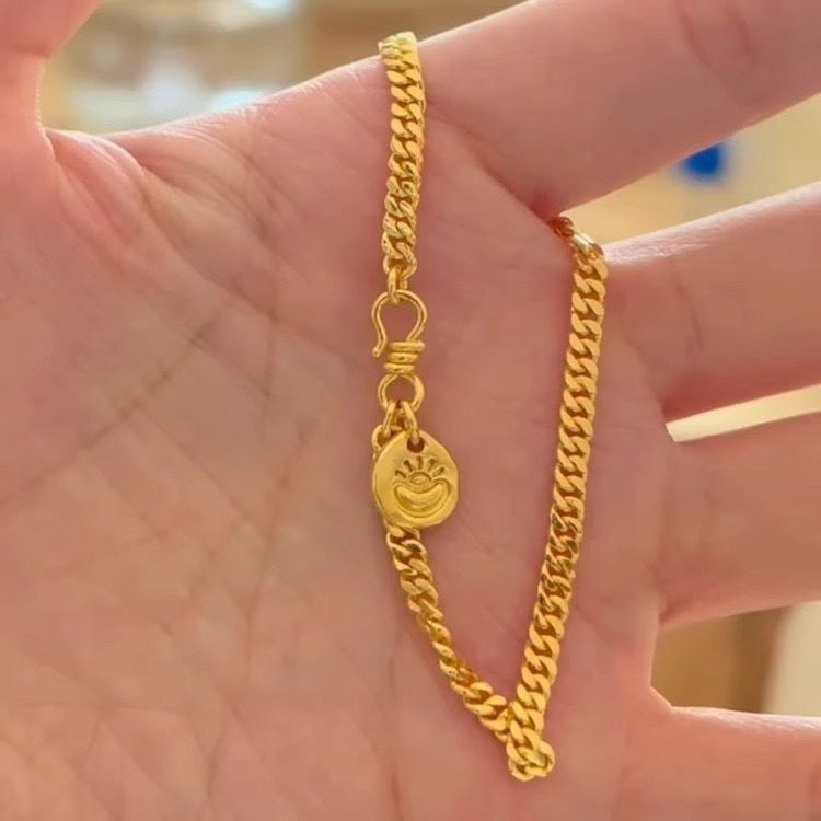 Gold Curb Chain Bracelet