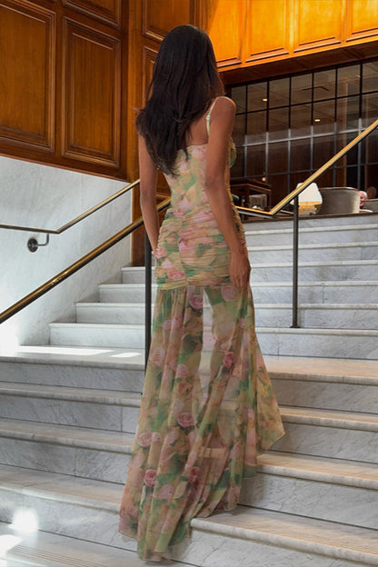 Spaghetti Strap Split Maxi Dress