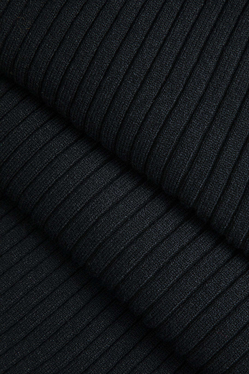 Sweater Color Block Ruffle Dress