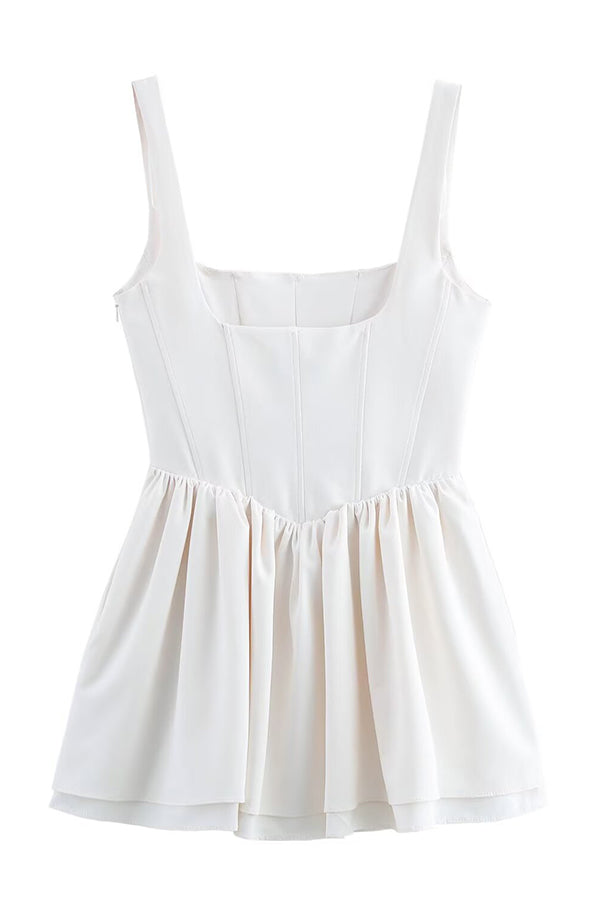 Velvet Square Neck Slim Fit Mini Dress