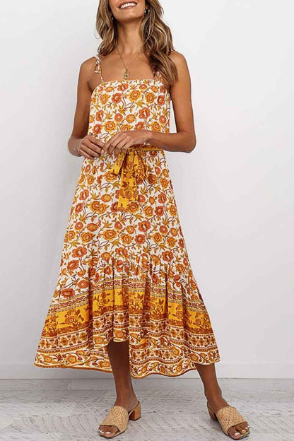 Flower Print Midi Dress( 3 Colors)