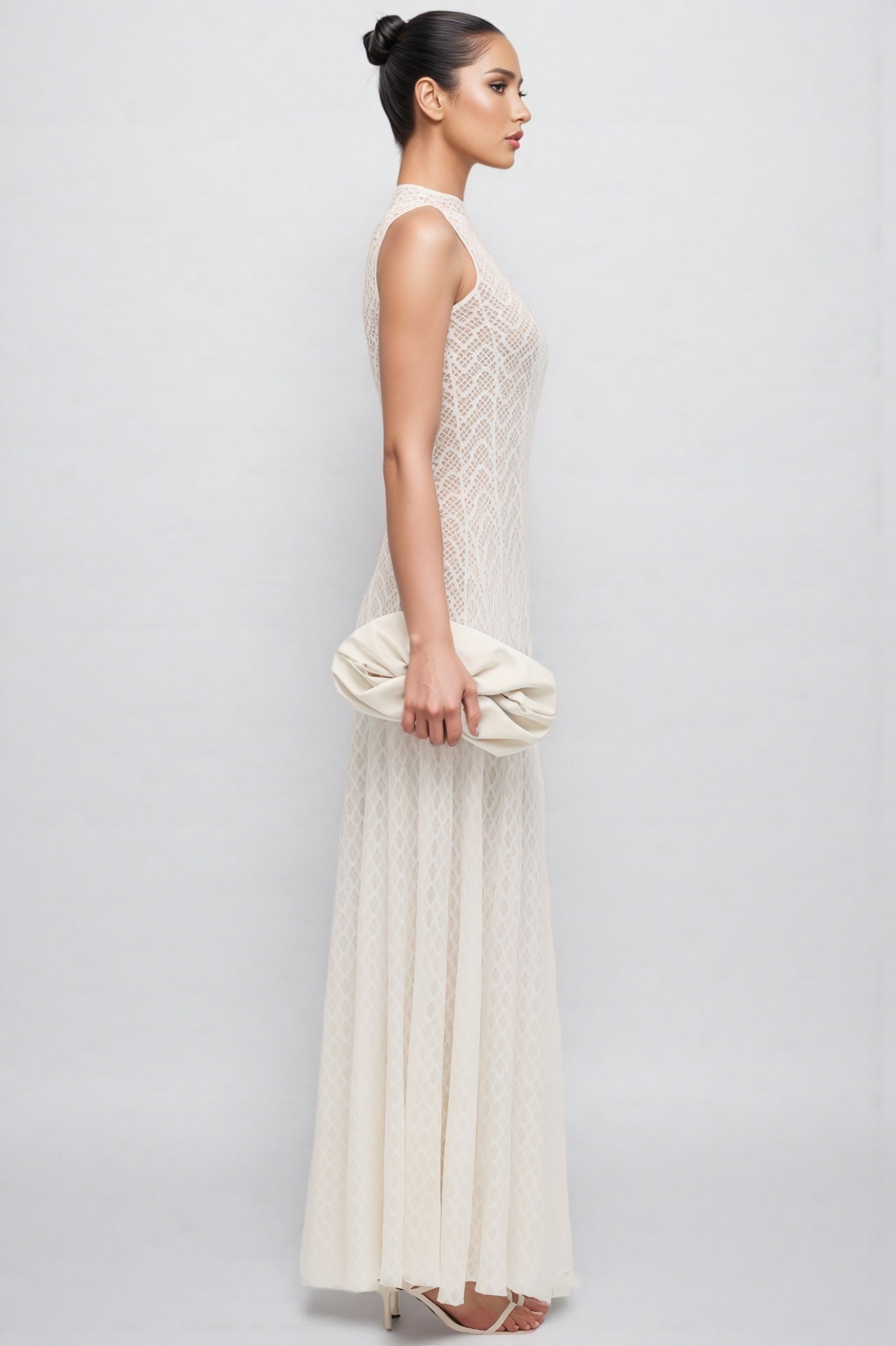Lucas Pointelle Sleeveless Maxi Dress
