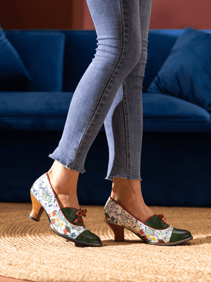 Soffia | Lily Kitten Heel Leather Pump