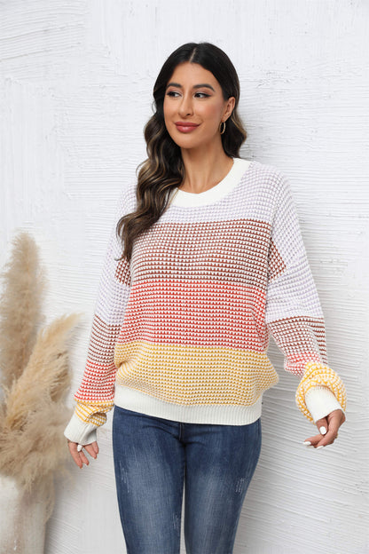 Dont Mind Me Striped Knit Sweater - Cream