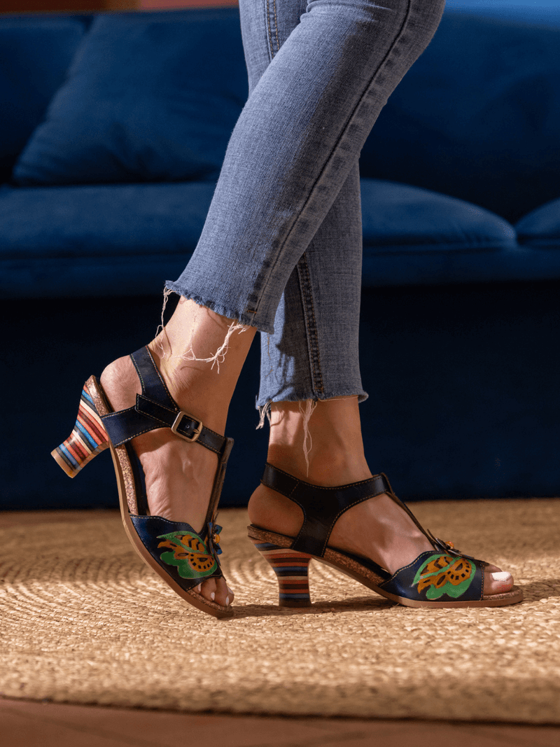 Soffia | Estella Leather T-strap Pump