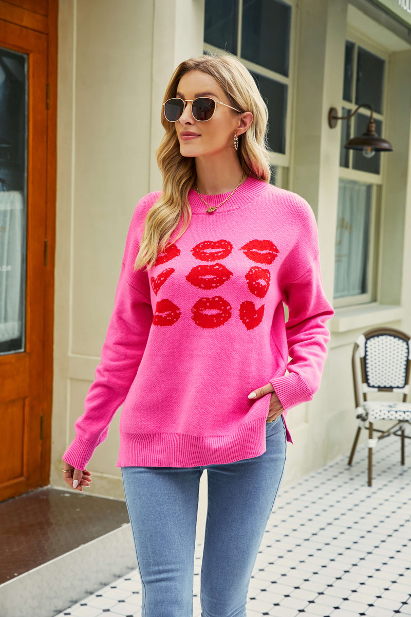 Heart to Kiss Pullover Knit Sweater