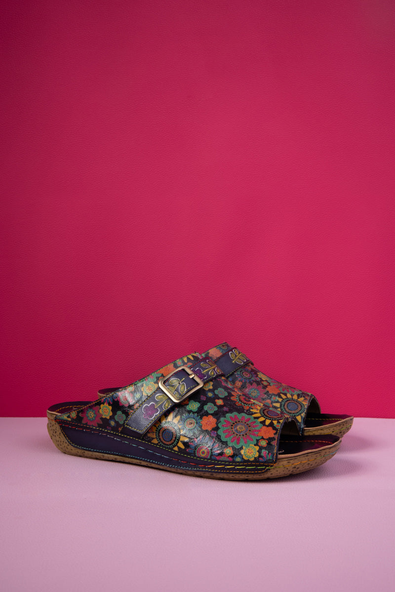 Soffia | Elsinore Printed Leather Sandal