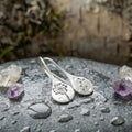 Sterling Silver Dandelion Leaf Earrings