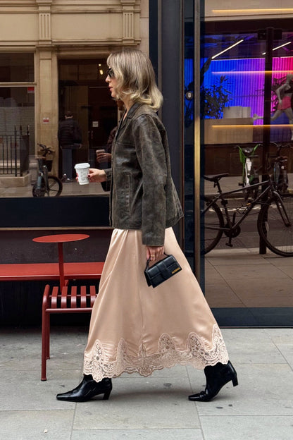 Lace Trim a Line Skirt