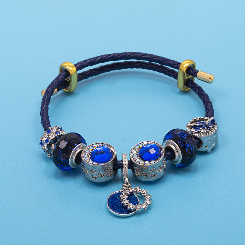 Elegant Blue Charm Bracelet
