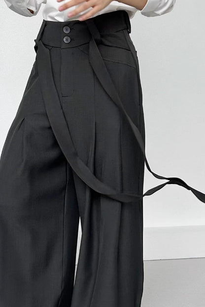 Ruched Ribbon Minimalist Pants