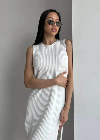 Sleeveless Ribbed Maxi Dress