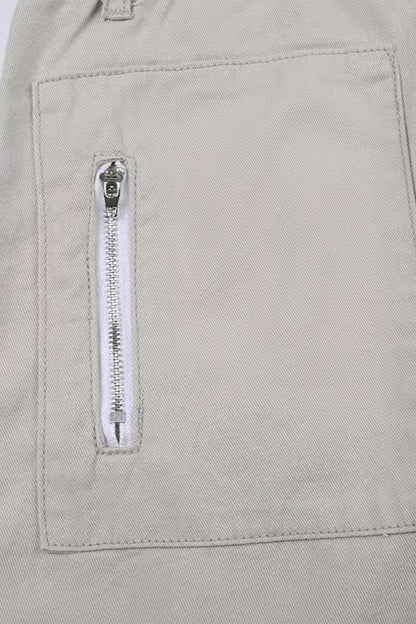 Retro Low-waisted Pocket Denim Cargo Pant